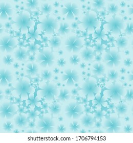 Flores azules sin fisuras. Vector aislado sobre fondo blanco.