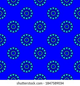 Flores azuis, padrão sem costura sobre fundo azul.