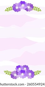 Blue flowers vector illustration.　Nemophila background.