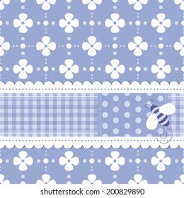 blue flowery greeting card