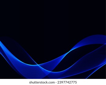 Vector de fondo de diseño de tecnología de línea de flujo azul