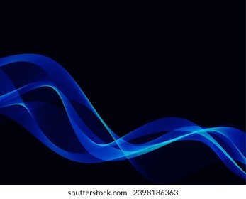 Vector de fondo de diseño de tecnología de línea de flujo azul