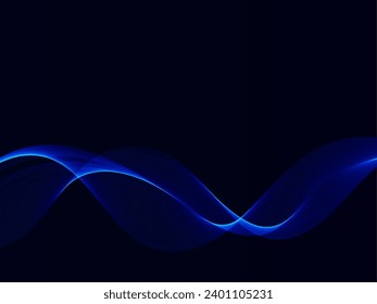 Vector de fondo de diseño de tecnología de línea de flujo azul