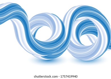 
Blue flowing wave of a wavy liquid wave. Abstract vector background.