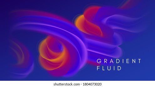 Blue Fluid 3d Liquid Formen. Farbiges modernes Poster. Dynamisches Bildschirmhintergrund fließen. Farbige Kreative Bewegung. 3d Flüssige Formen. Wave Vector Cover. Grafischer digitaler Hintergrund. Geometrische 3d-Liquid-Formen.