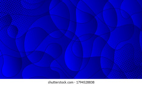Blue fluid abstract background. Halftone dots with lines background.
Can be used for advertising, marketing, presentation, social media, web sites. Fluid shapes composition.
vector Illustration.