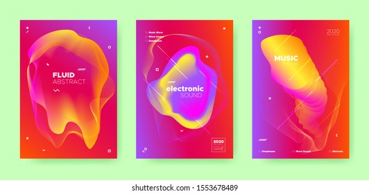 Blue Fluid Background. Gradient Music Poster. Graphic Banner. Purple Dance Movement. Red Fluid Abstract. Gradient Music Design. Graphic Brochure. Sound Movement. Electronic Party. Dance Festival.