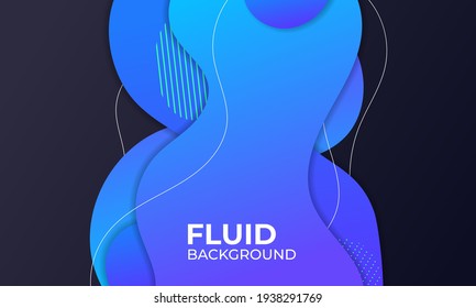 blue fluid background illustration for element graphic