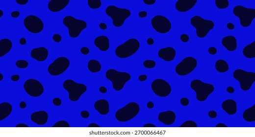 Blue Fluid Blob Abstract Seamless Pattern Background