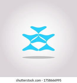 Bombilla azul para el fondo de la tarjeta. Azure líquido mancha en color dinámico. Forma geométrica gratuita para el volante. Dedo acuático ceruleano con líneas onduladas. Plantilla de banner de gradiente abstracto