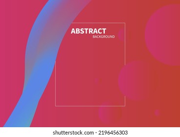 curva líquida de flujo de fluido azul con fondo abstracto de forma redondeada de gradiente rosado. diseño gráfico de onda flexible para banner de ciencia, plantilla multicolor de fantasía. Ilustración del vector
