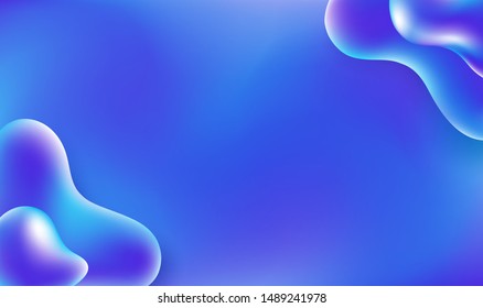 Blue fluid frame on abstract background. Vector illustration