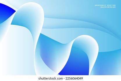 Blue Fluid Gradient background. Blue abstract wave background. Vector Illustration