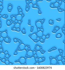 Blue Fluid Poster. Minimal Liquid Illustration.