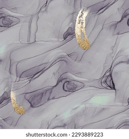 Blue Fluid Seamless Texture. Lilac Alcohol Ink Background. Modern Seamless Repeat. Gold Alcohol Ink Marble. Gold Abstract Watercolor. Blue Wall Tile. Floor Marble Background. Marble Water Color.