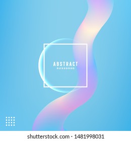 Blue Fluid shapes composition. Blue Abstract fluid color pattern