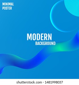 Blue Fluid shapes composition. Abstract Blue light vector background.