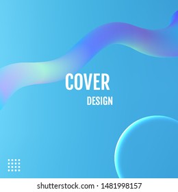 Blue Fluid shapes composition. Blue Template for the design of a website landing page or background.