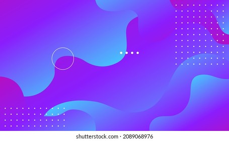 Blue fluid shapes composition with trendy gradients.  Fluid gradient shapes composition. Futuristic design posters. Eps10 vector