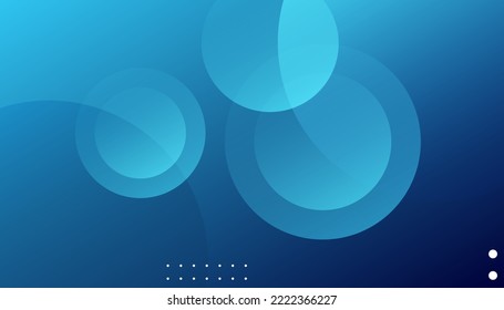 Blaue Fließformen Zusammensetzung mit trendigen Farbverläufen. Geometrisches Hintergrundbild mit Kreis. Dynamische Rechteck Formen Zusammensetzung und Elemente. Modernes und kreatives Trend-Design in Eps10 Vektorgrafik