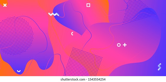 Blue Fluid Shapes. Vibrant Liquid Illustration. Abstract Memphis Brochure. Red Vector Artwork. Gradient Fluid Poster. Business Liquid Presentation. Purple Graphic Pattern. Gradient Fluid Design.