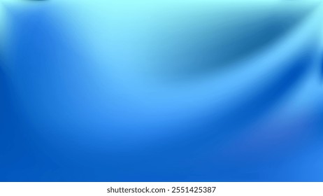 Fondo azul de la onda fluida. Gradiente abstracto dinámico con curvas fluidas. Transiciones suaves en varios tonos azules. Imágenes de tecnología estética limpia. Ilustración vectorial 10.