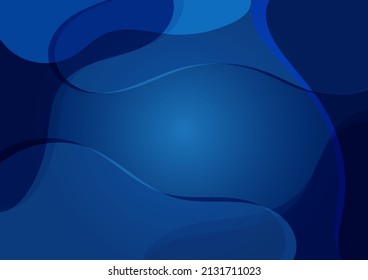 Blue fluid wave. Duotone geometric compositions with gradient 3d flow shape. Innovation modern background design for cover, landing page.