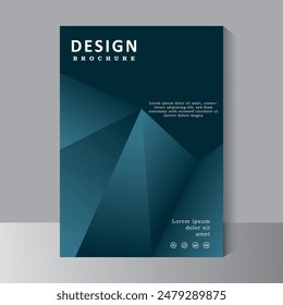 Blue flyer cover business brochure vector design, Leaflet advertising abstract background, Modern poster magazine layout template, Annual report template