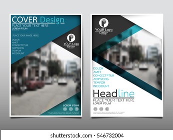 Blue flyer cover business brochure vector design, Leaflet advertising abstract background, Modern poster magazine layout template, Annual report for presentation.