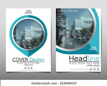 Blue flyer cover business brochure vector design, Leaflet advertising abstract background, Modern poster magazine layout template, Annual report for presentation.