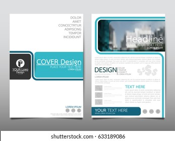 Blue flyer cover business brochure vector design, Leaflet advertising abstract background, Modern poster magazine layout template, Annual report for presentation.