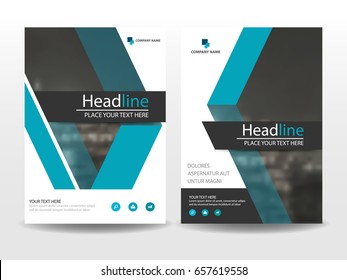 Blue flyer cover business brochure vector design, Leaflet advertising abstract background, Modern poster magazine layout template, Annual report for presentation.