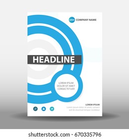 Blue flyer cover business brochure vector design, Leaflet advertising abstract background, Modern poster magazine layout template, Annual report for presentation.