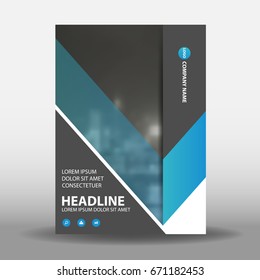 Blue flyer cover business brochure vector design, Leaflet advertising abstract background, Modern poster magazine layout template, Annual report for presentation.