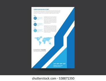 blue flyer leaflet design template