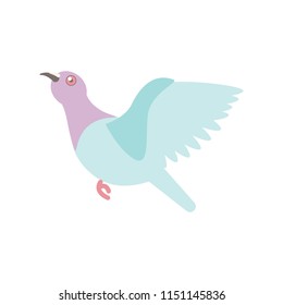 BLUE FLYING,bird in a vector flat style