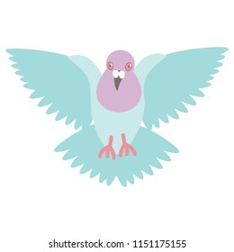 BLUE FLYING,bird in a vector flat style