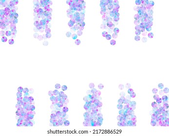 Fondo vectorial de dispersión de papel azul. Luminosa secuencia de elementos metálicos decoración de vacaciones plana. Lugar de Navidad brillante fondo.
