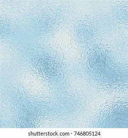 Blue foil freeze gradient texture background. Glossy ice smooth texture gradation. Vector shiny water surface top view pattern for web banner, border, frame or summer card design