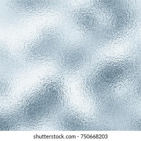 Blue foil freeze gradient texture background. Glossy ice smooth texture gradation. Vector shiny water surface top view pattern for web banner, border, frame or summer card design