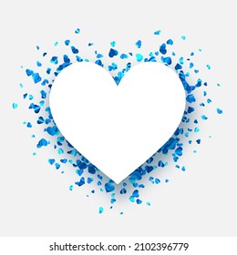 blue heart border