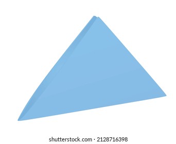 Blue folded napkin. vector illustration