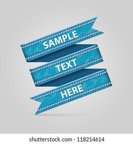 blue folded ribbon