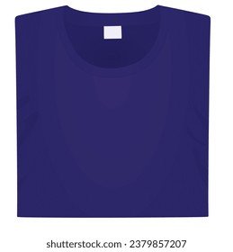 Camiseta plegada azul. vector