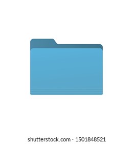 Icono de carpeta azul aislado en fondo blanco. Símbolo de documento moderno, simple, vector, icono para el diseño de sitio web, aplicación móvil, ui. Ilustración vectorial