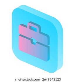 Icono azul de la carpeta en el fondo blanco, un símbolo de la computadora para el diseño de la Cartera del negocio