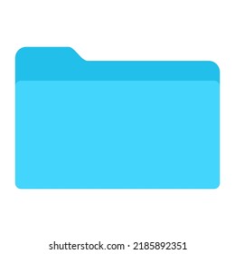 Blue folder Icon in trendy flat style white background, for your website design, app, logo, UI. Vector illustration, EPS10