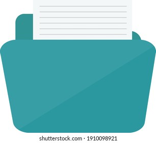 Blue folder, illustration, vector on a white background.