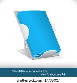 Blue folders for office and business 