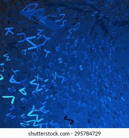 Blue font abstract background
